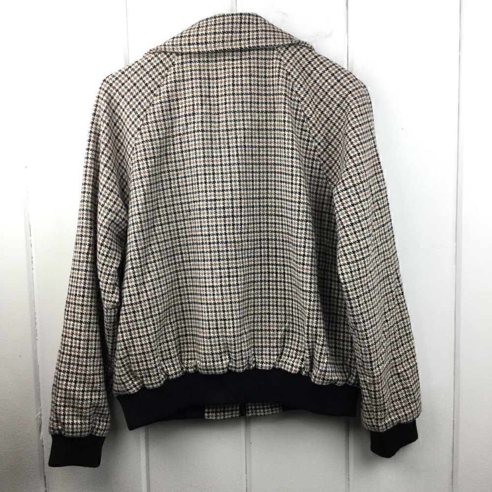Lili Sidonio by Molly Bracken, Houndstooth Bomber Jacket - Size Medium - Picture 9 of 10
